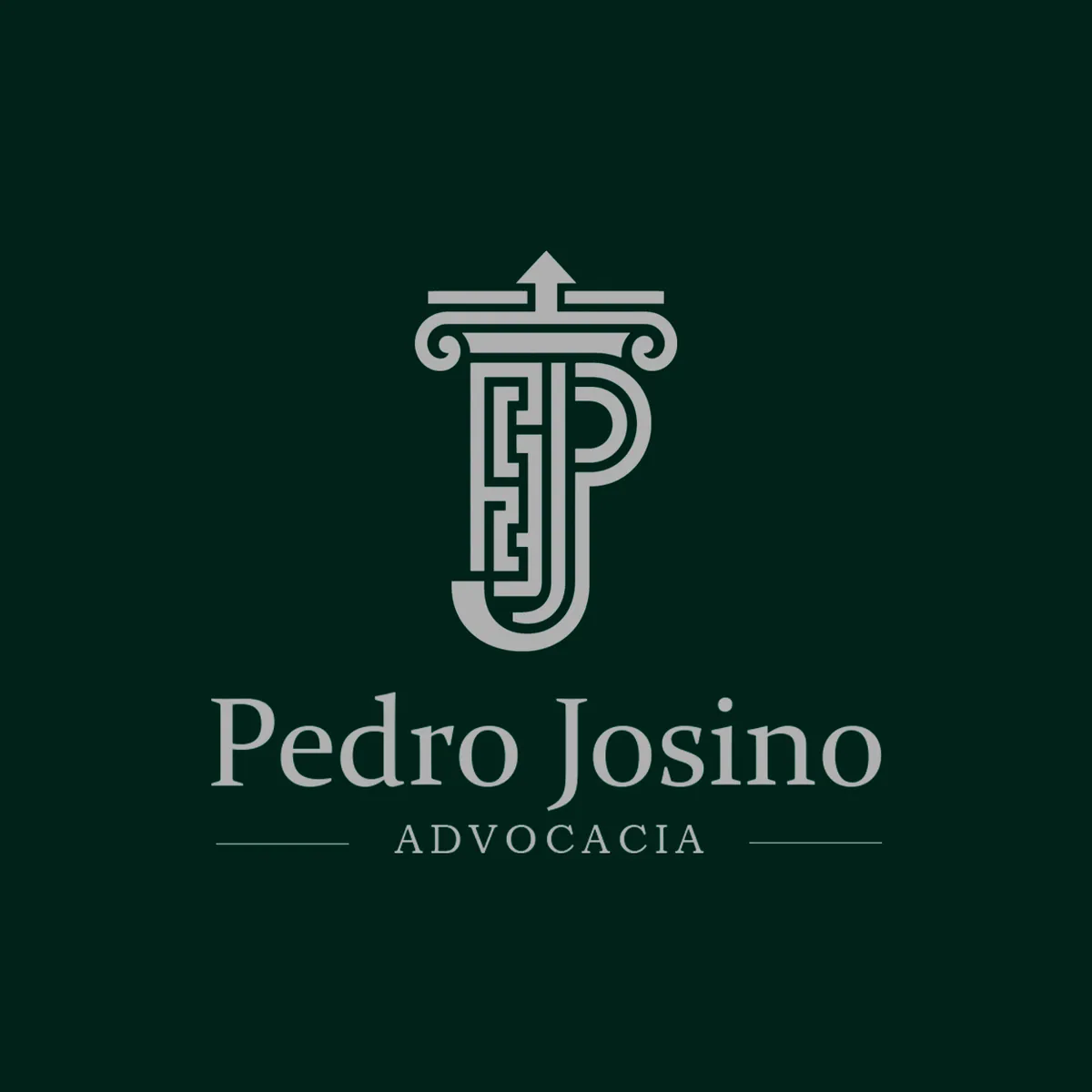 Logo Pedro Josino em verde-escuro