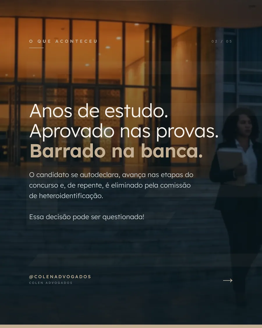 Post: anos de estudo, aprovado nas provas, barrado na banca