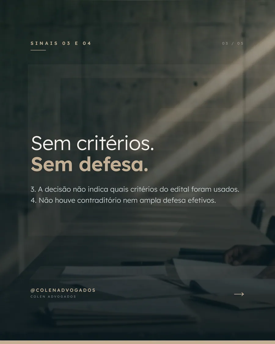 Post: sem critérios, sem defesa
