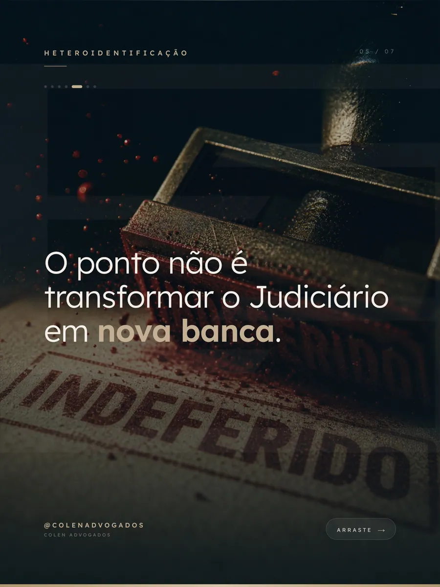 Post: o ponto não é transformar o Judiciário em nova banca