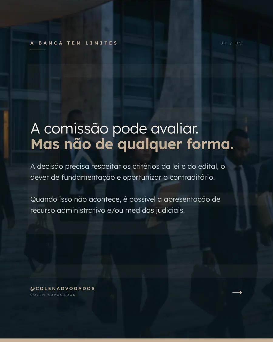 Post: a comissão pode avaliar, mas não de qualquer forma