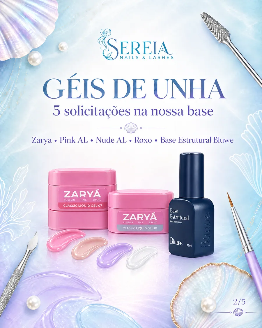 Anúncio: géis de unha mais pedidos
