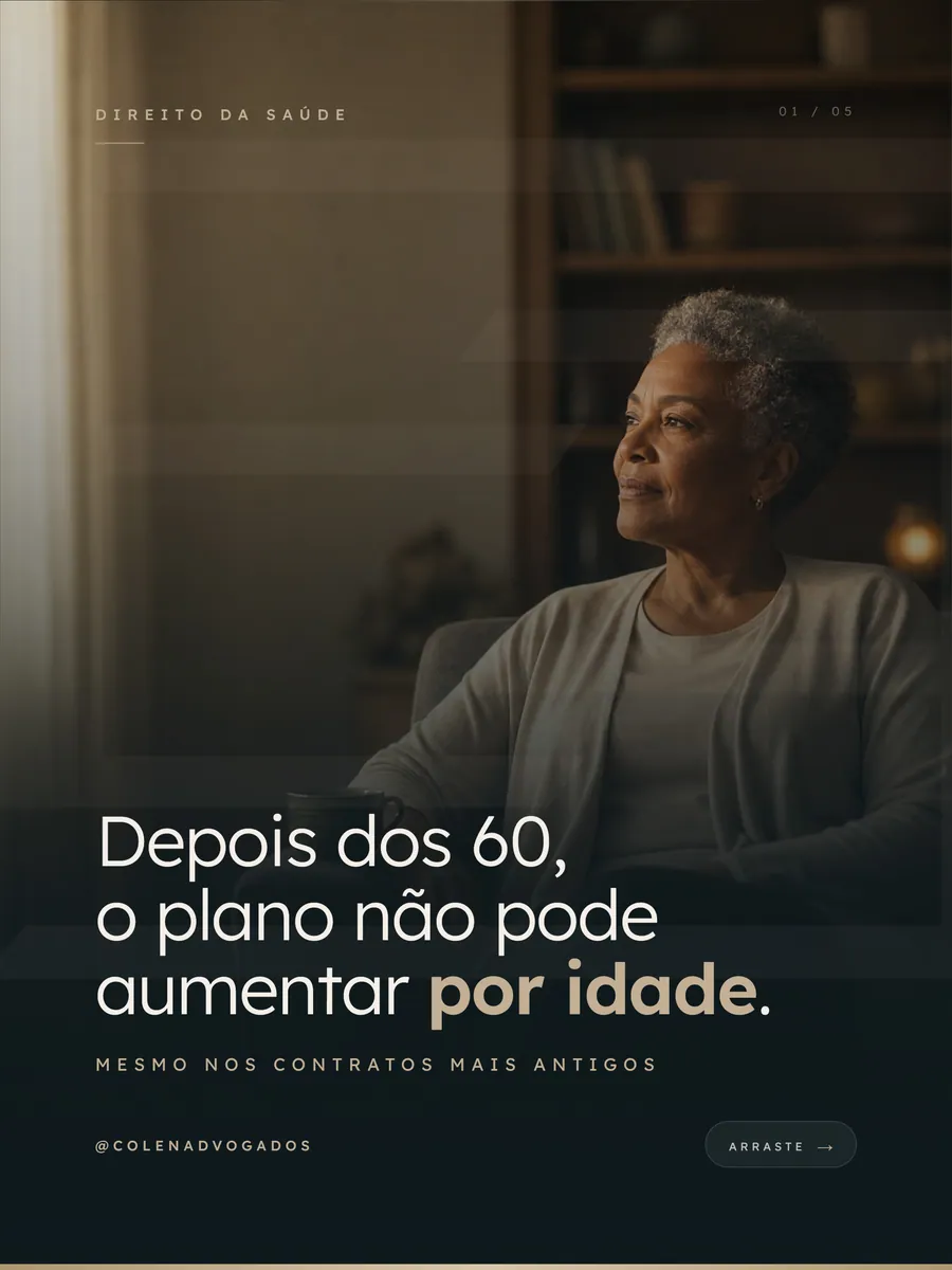 Post de direito da saúde: depois dos 60, o plano não pode aumentar por idade