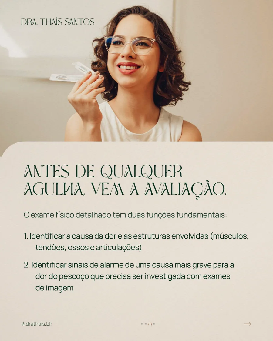 Slide: antes de qualquer agulha, vem a avaliação