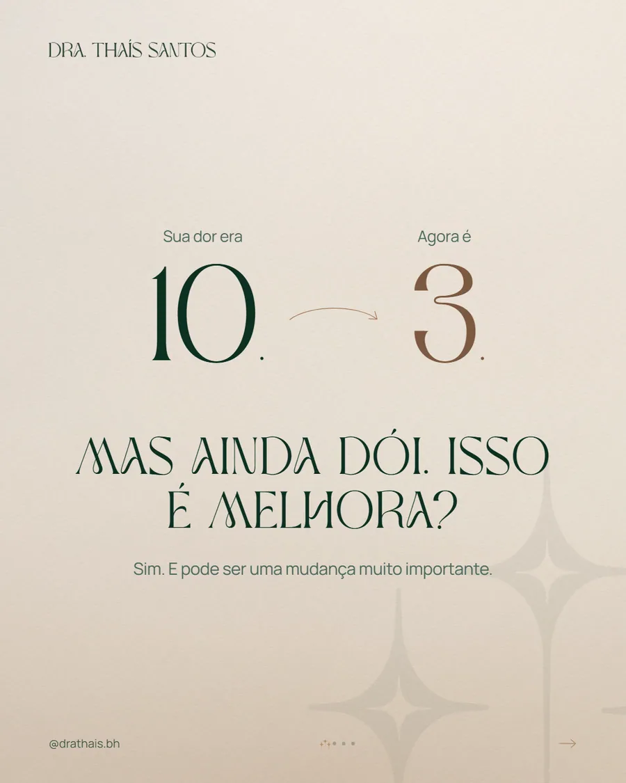 Capa: sua dor era 10, agora é 3. Mas ainda dói, isso é melhora?