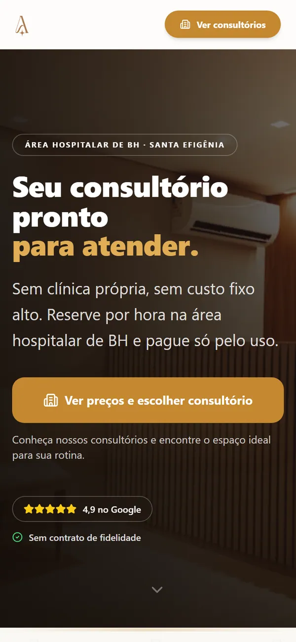 Site da Arthemi no celular